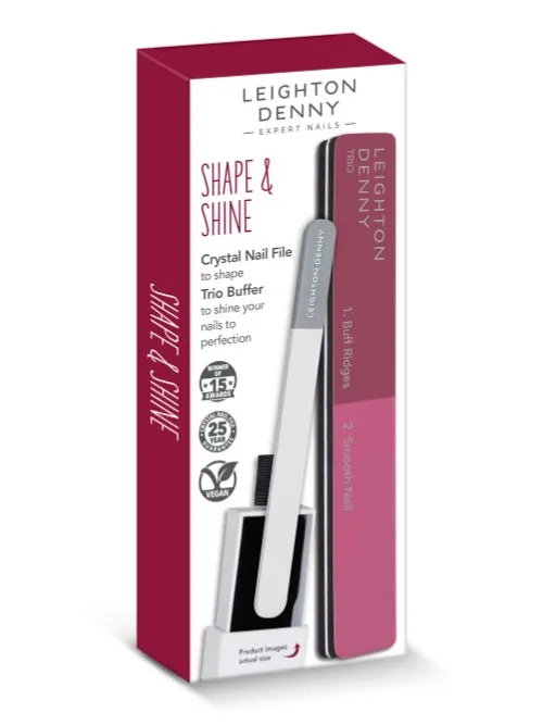 Leighton Denny Shape & Shine Duo nagelkit kristallfil