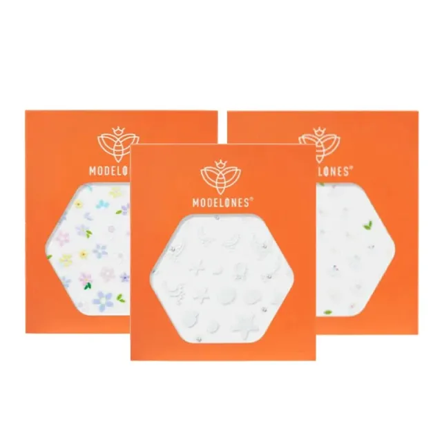 Modelones Vibrant Bloom nagelklistermärken 3-pack