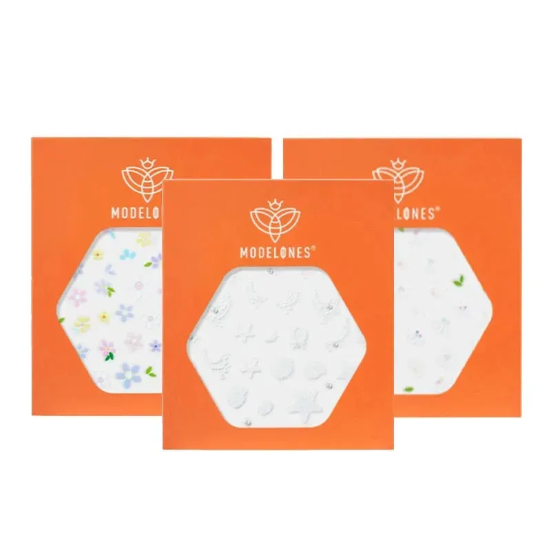 Modelones Vibrant Bloom nagelklistermärken 3-pack
