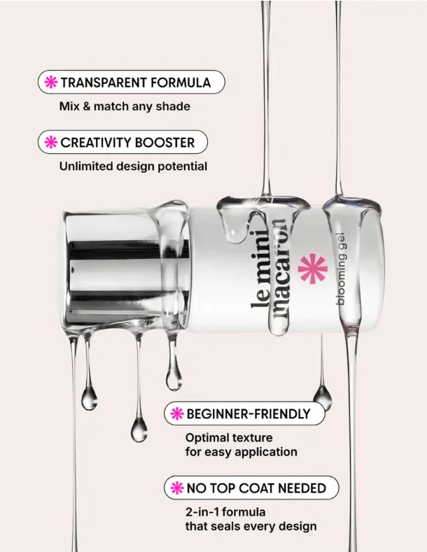 Le Mini Macaron Blooming Gel nagelgel transparent