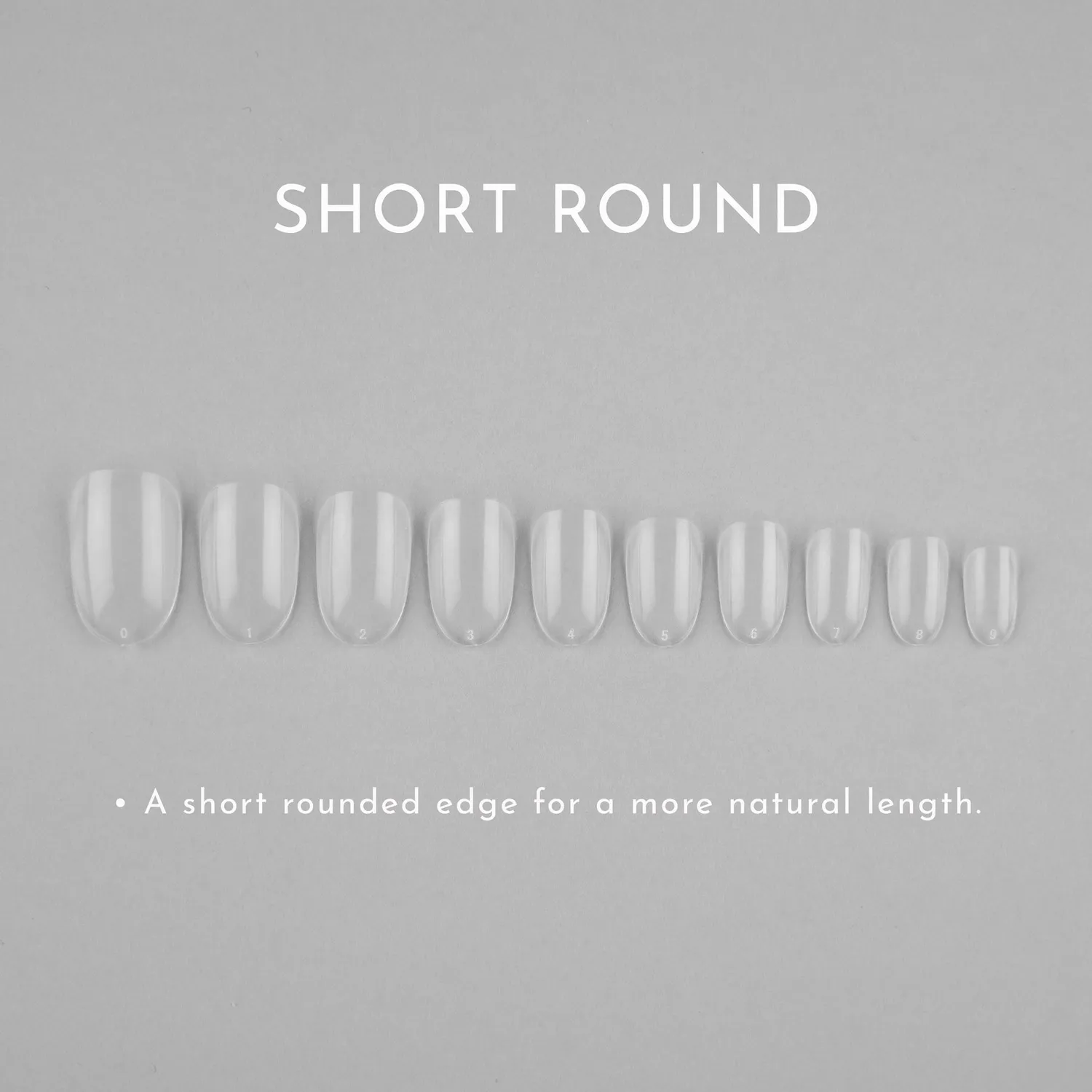 Iz Beauty Short Round lösnageltippar 200-pack klara
