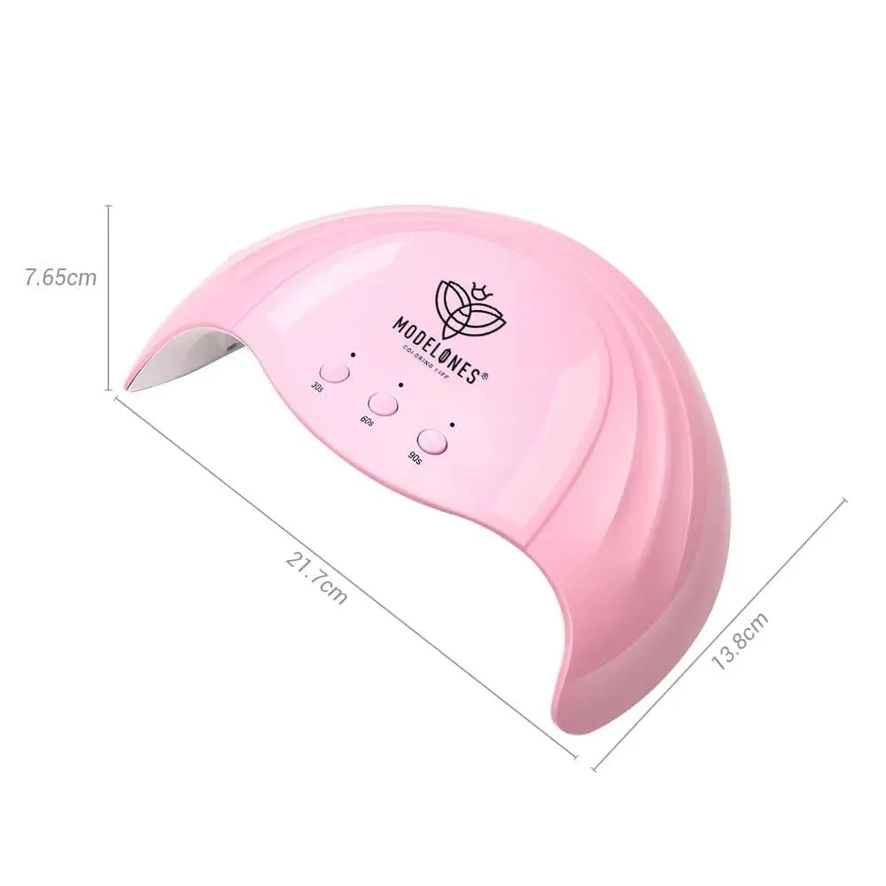 Modelones 48W UV/LED nagellampa gel 45s/60s timer