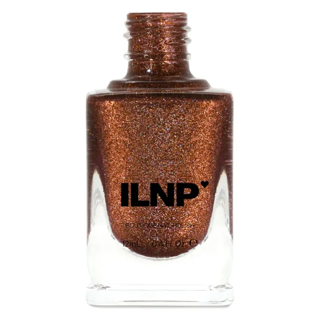 ILNP Misery nagellack bränd orange holografiskt