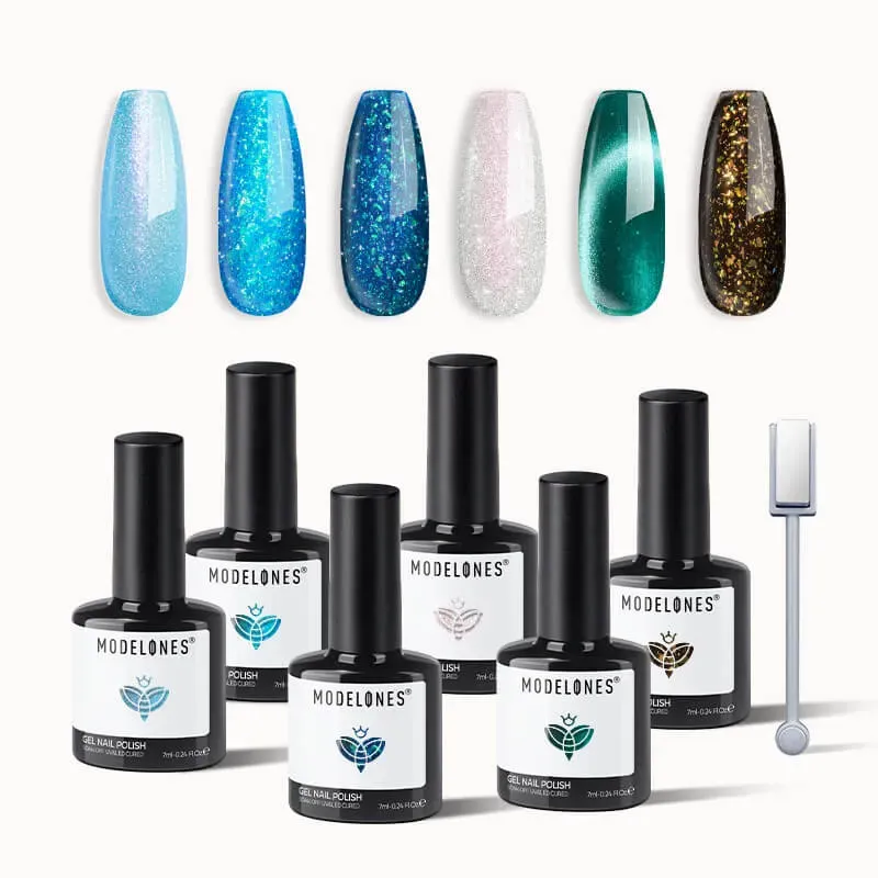 Modelones The Mirage gellack 6 färger cat eye
