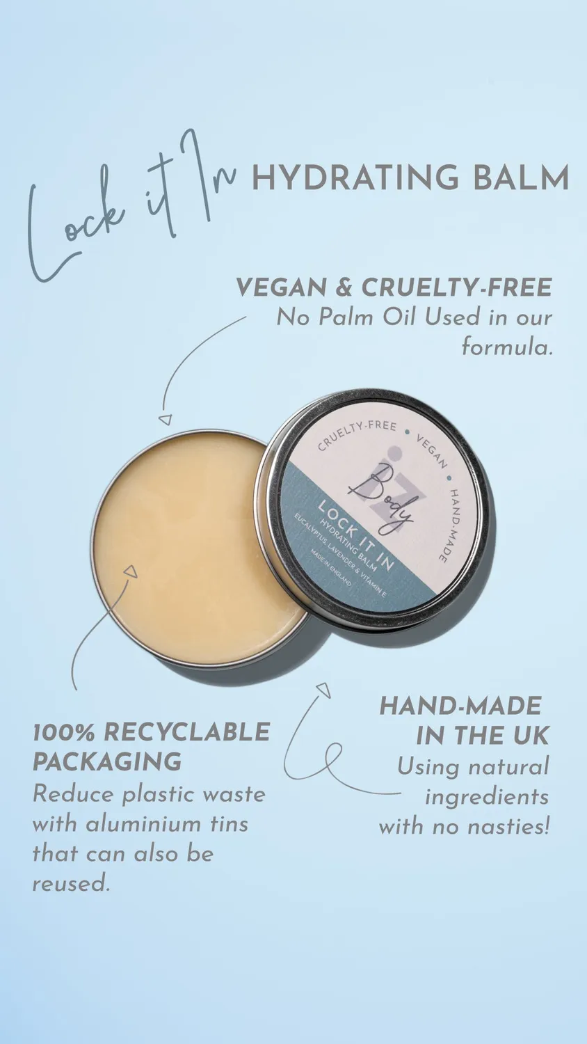 Iz Beauty Lock It In handbalm eukalyptus lavendel 80g
