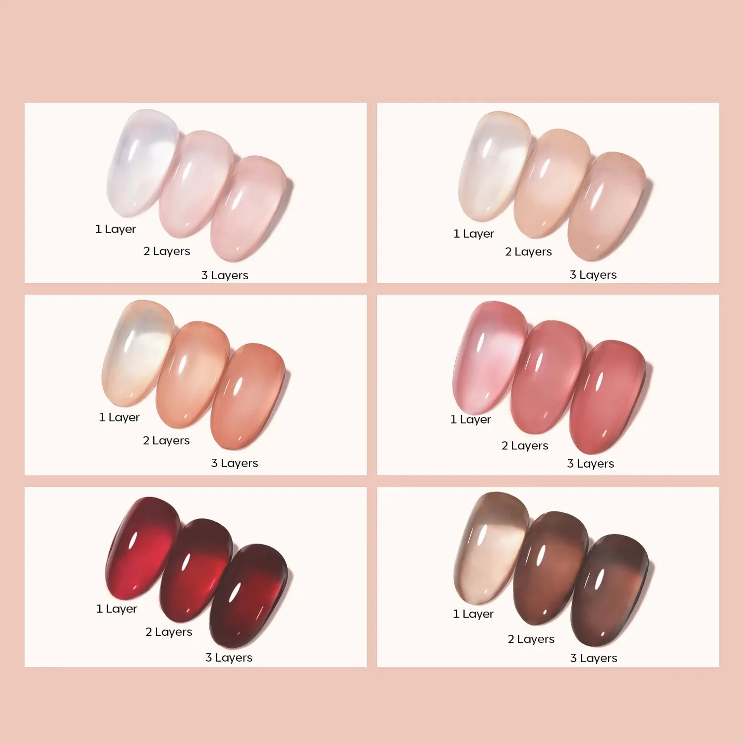 Modelones nagellackset Jelly Park nude 6-pack jelly
