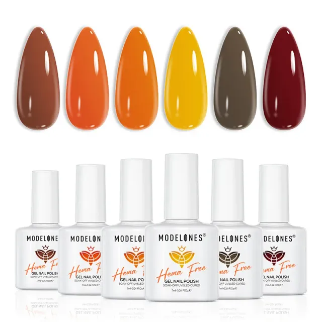 Modelones Amber Hues gellack 6-pack brun
