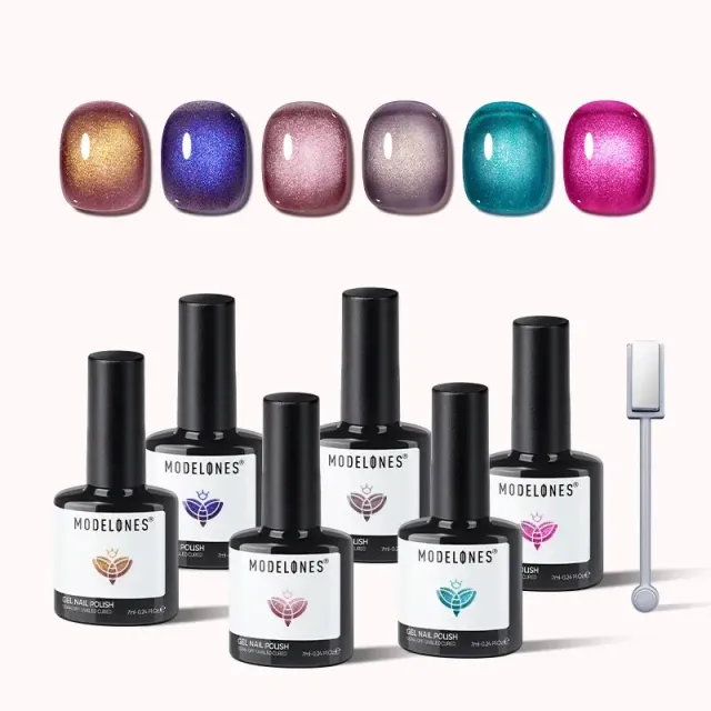 Modelones Lush Velvet gellack 6-pack cat eye