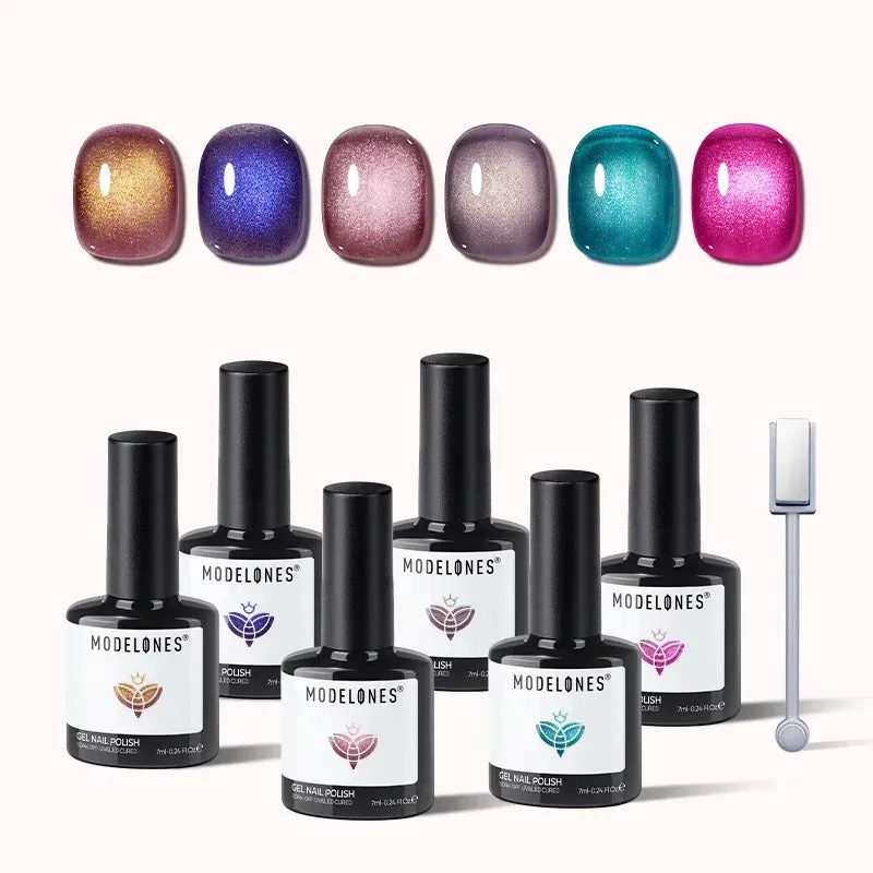 Modelones Lush Velvet gellack 6-pack cat eye