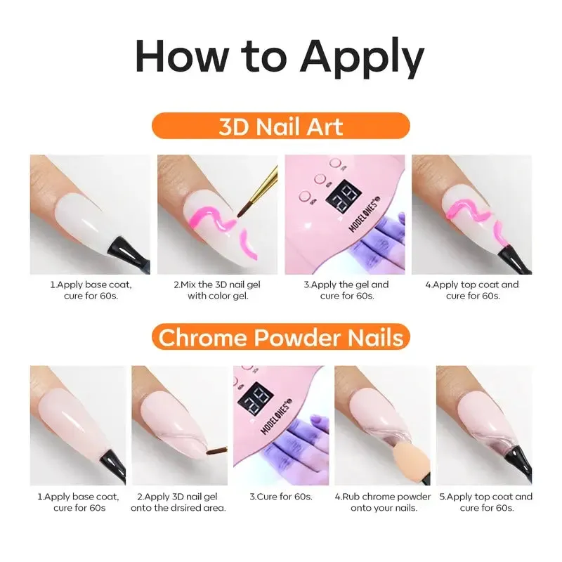 modelones Sculpting 3D nagelgel 9 g med pensel