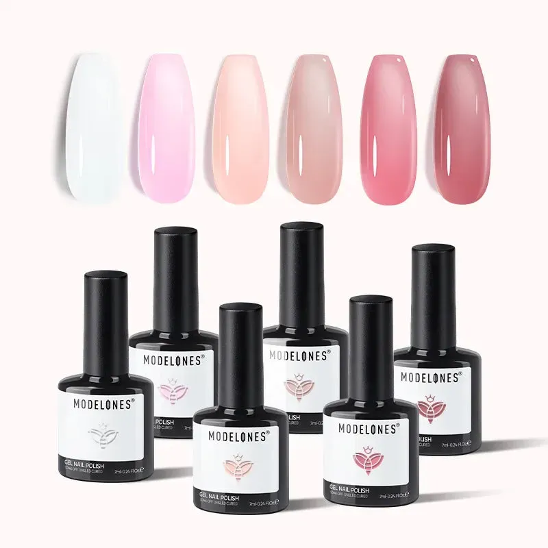 modelones Jelly Chic gellack 6-pack jelly rosa glans