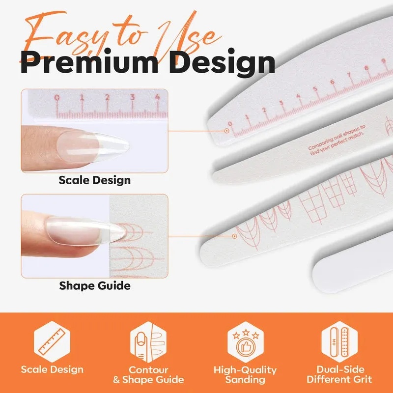 Modelones Nail Files nagelfilar 4-pack flexibla