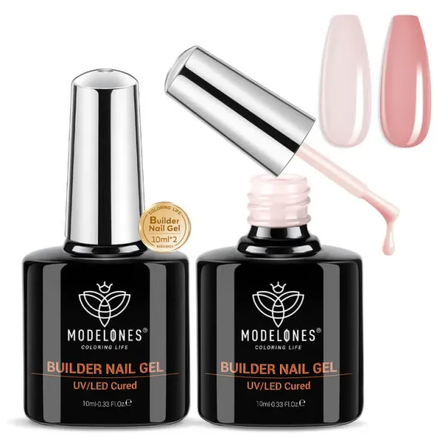 Modelones Builder Gel Nude Pink nagelgel duo 2x10ml