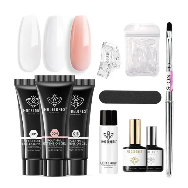 modelones Neutral Beauty polygel kit 3 färger