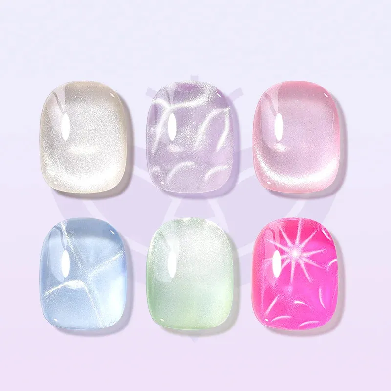 Modelones Fairy Magic gellack 6-pack rosa jelly cat eye