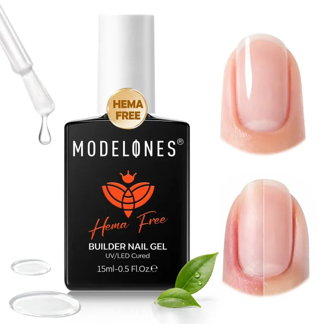 Modelones Builder Gel bygggel Bare Clear 15 ml transparent