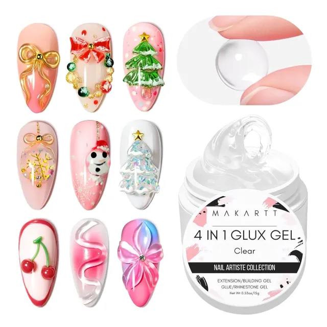 Makartt Glux 4-in-1 solid gel White 15 g multifunktion