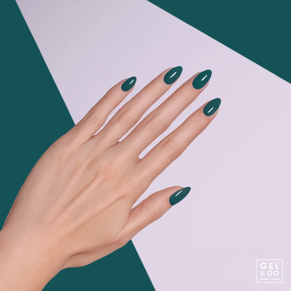 GEL&GO Evergreen gellack mörkgrön solid 8ml