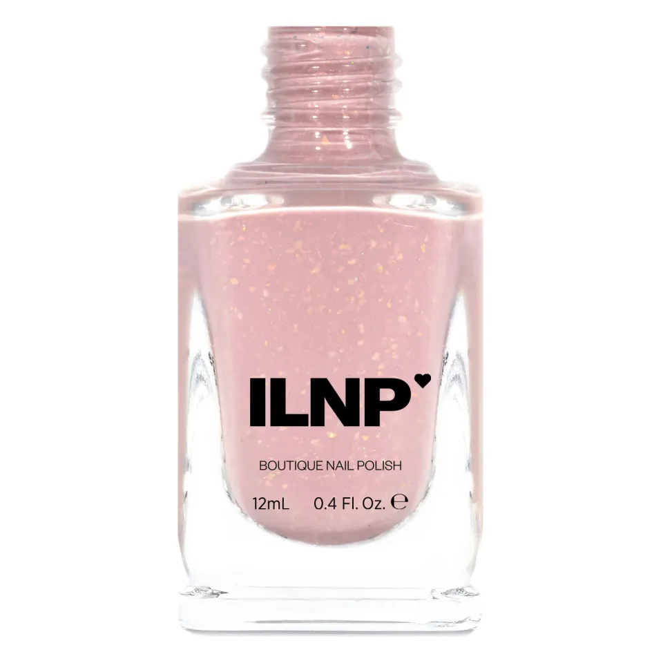 ILNP Overcast Daybreak nagellack flakie mjölkrosa