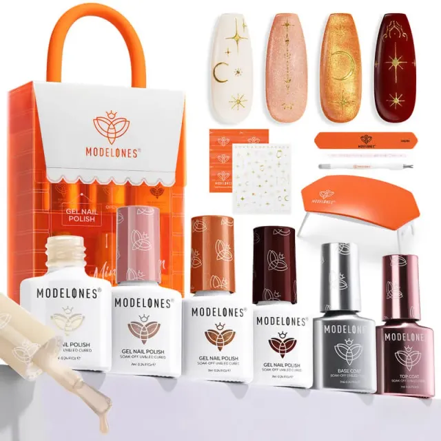 Modelones Low-key Passion gellack 4-pack med minilampa