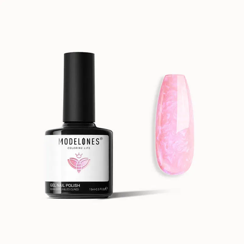 Modelones Inspire Gel Warm Land gellack 15 ml rosa shimmer
