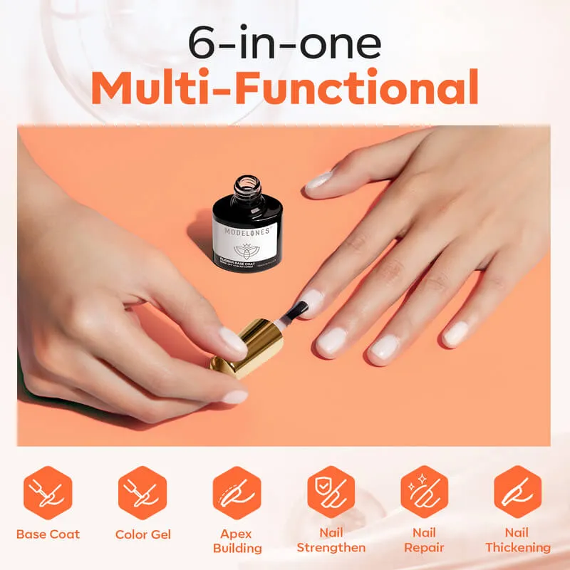 Modelones Rubber Base Coat baslack Clear 10 ml flexibel