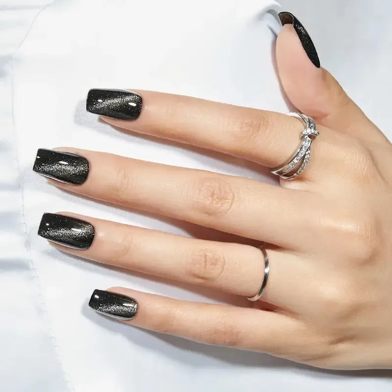 Modelones Rebellion nagellack 6-pack cat eye svart