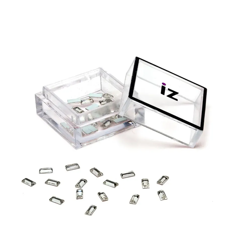 Iz Beauty Glass Bricks 3D nagelstenar klar 12-pack