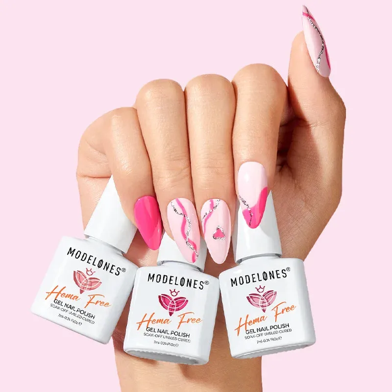 Modelones Love River gellack 6-pack rosa hemafri