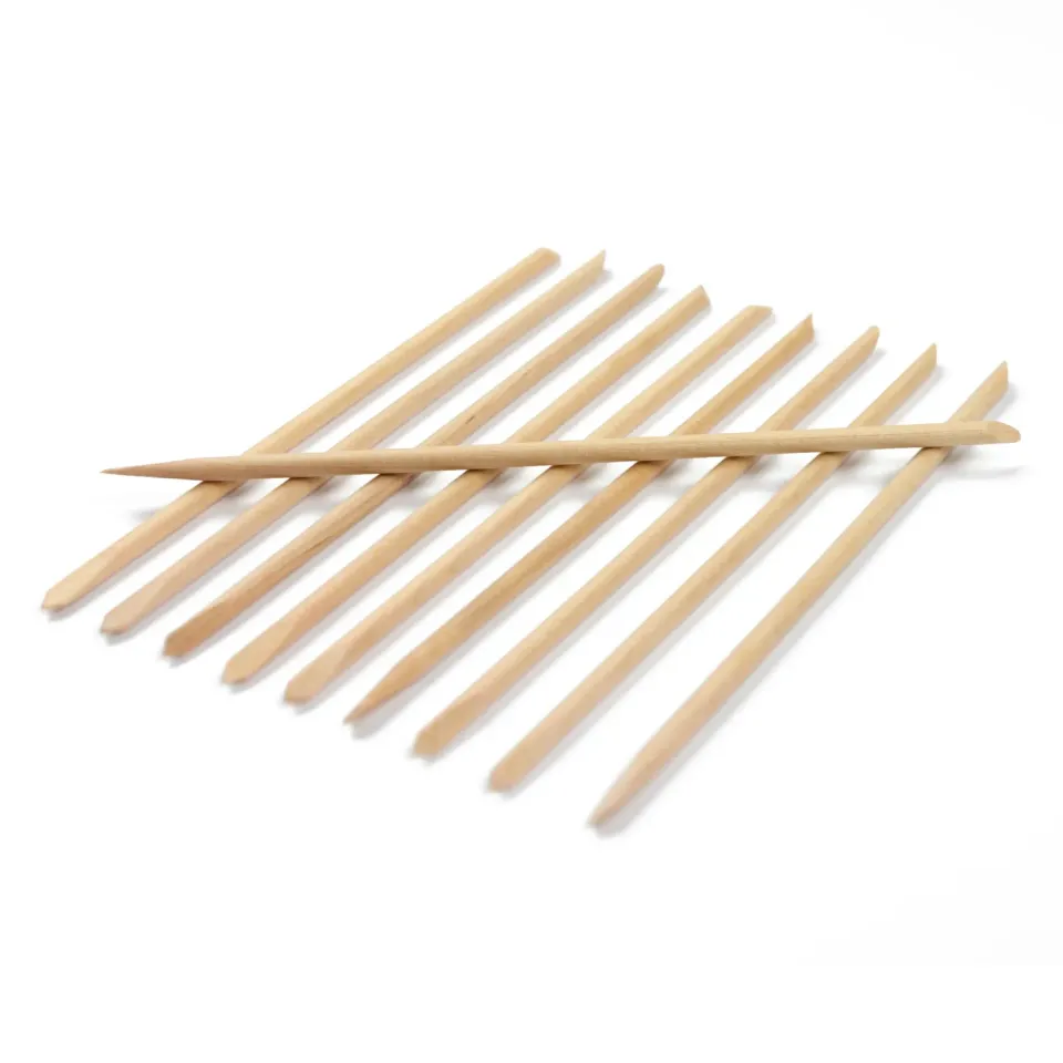 Iz Beauty Large Wooden Manicure Sticks manikyrpinnar 10-pack