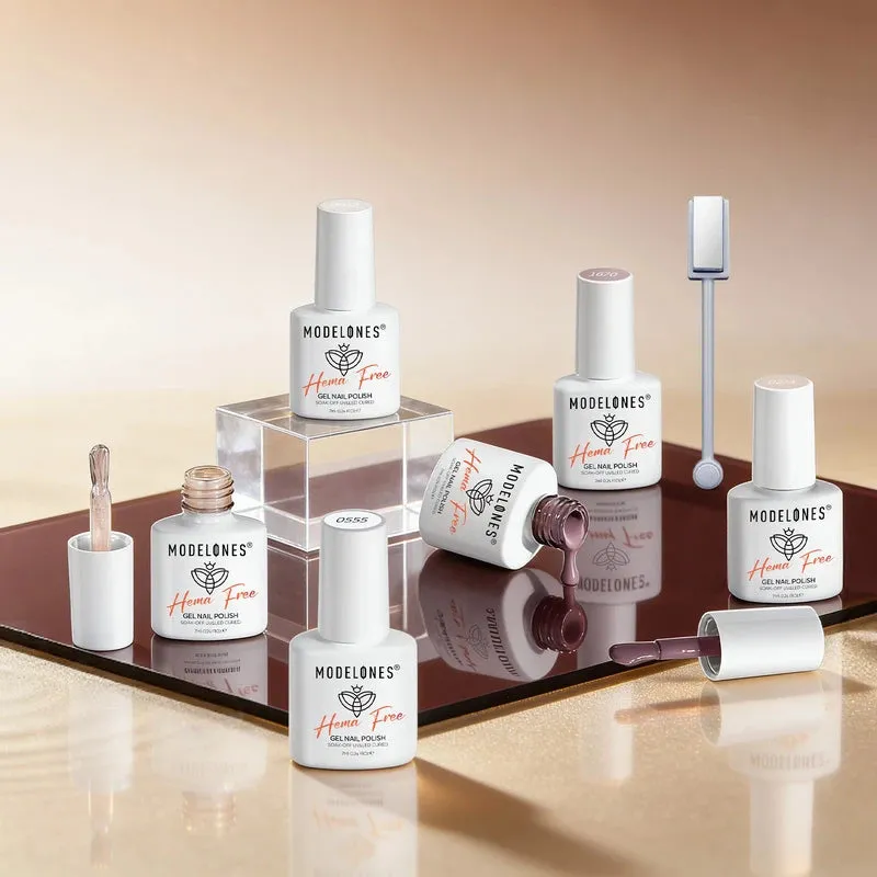 Modelones Coffee and Cream gellackset brun 6-pack kräm