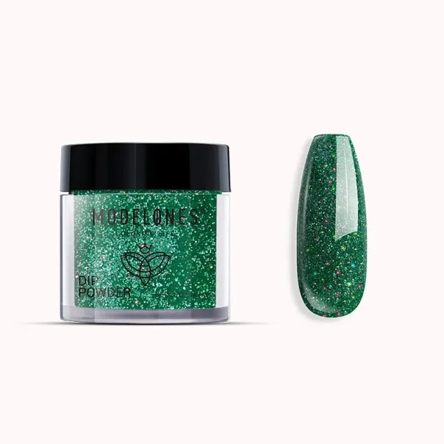 Modelones Wish 405 dippingpulver grön glitter 8g
