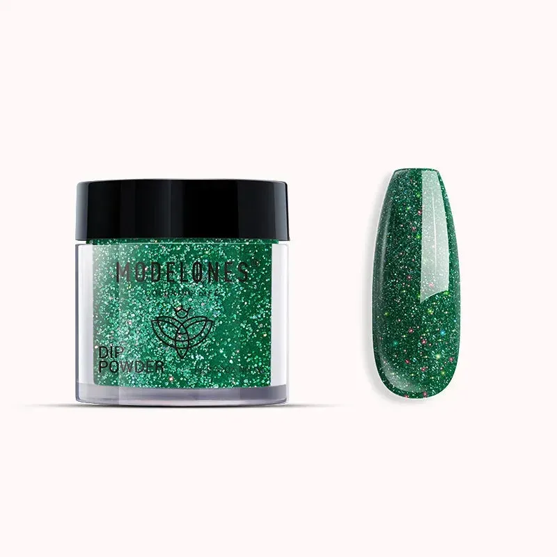 Modelones Wish 405 dippingpulver grön glitter 8g