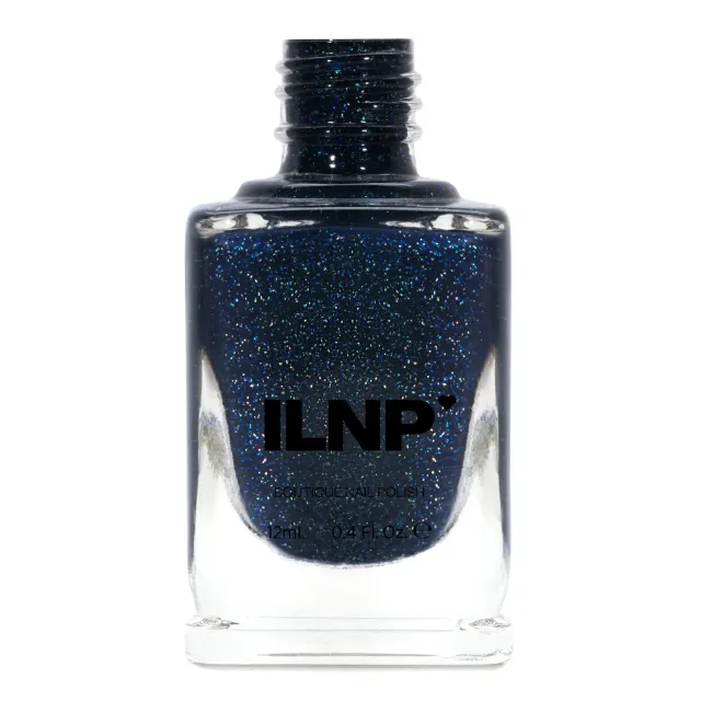 ILNP You Up? nagellack marinblått holo