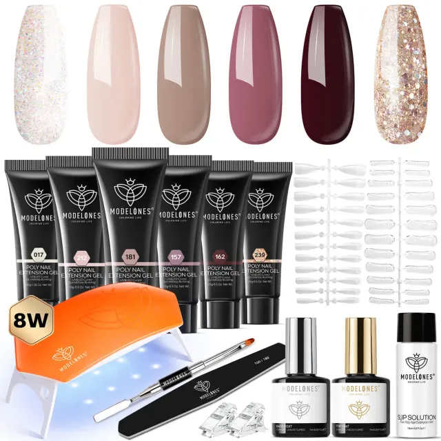 modelones Golden Fall polygelkit guld glitter