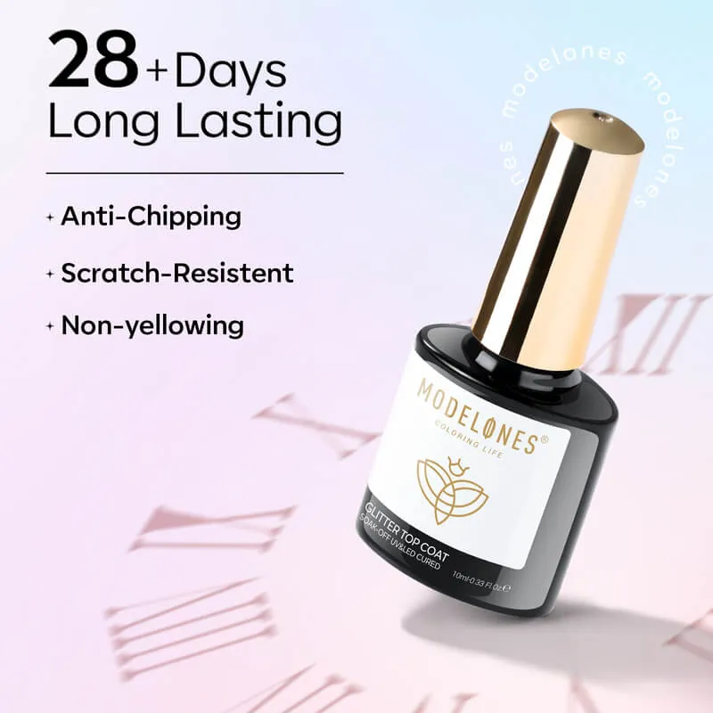 Modelones Holographic Glitter gel top coat cat eye 10 ml