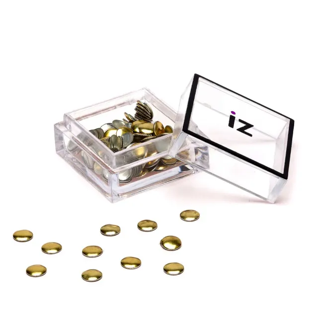 Iz Beauty Large Gold Circle nagelstuds 30-pack guld