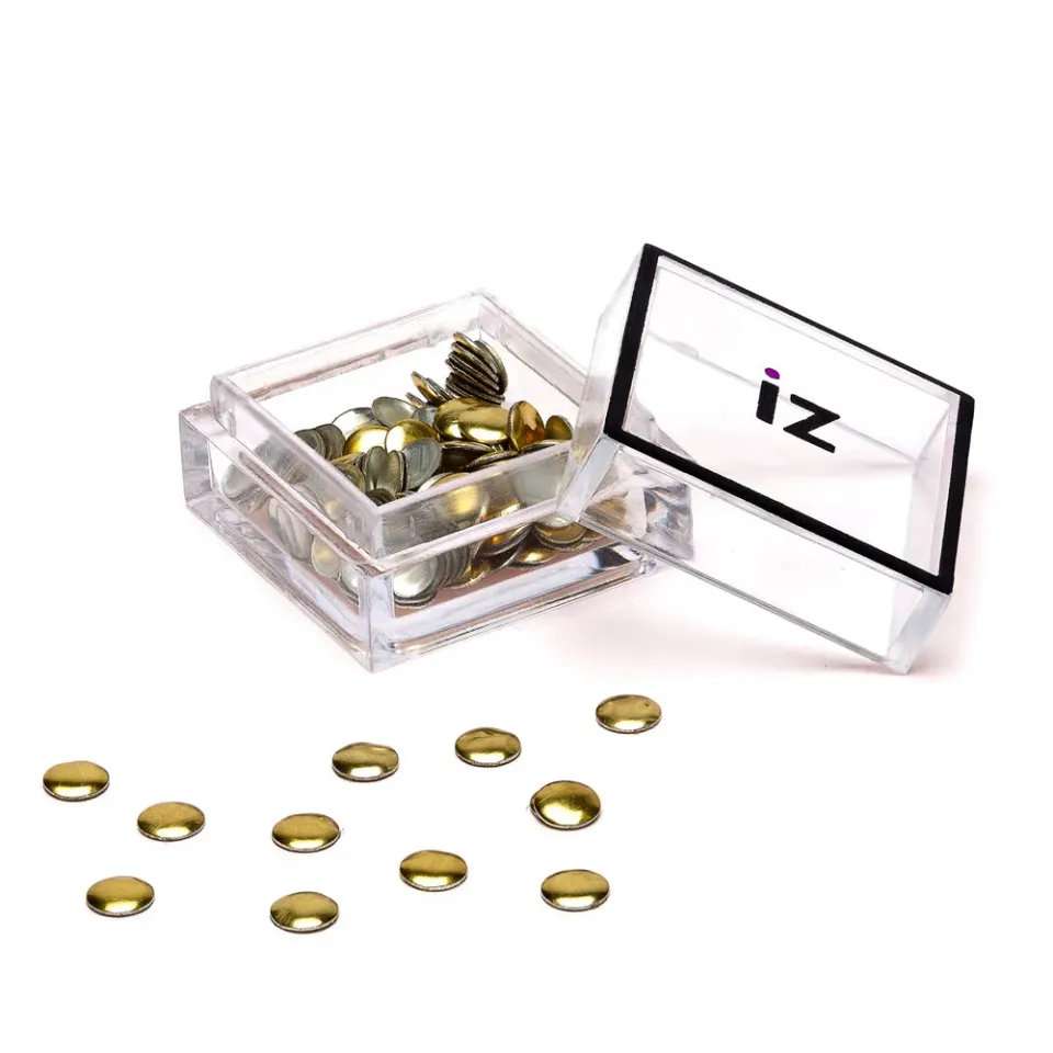 Iz Beauty Large Gold Circle nagelstuds 30-pack guld