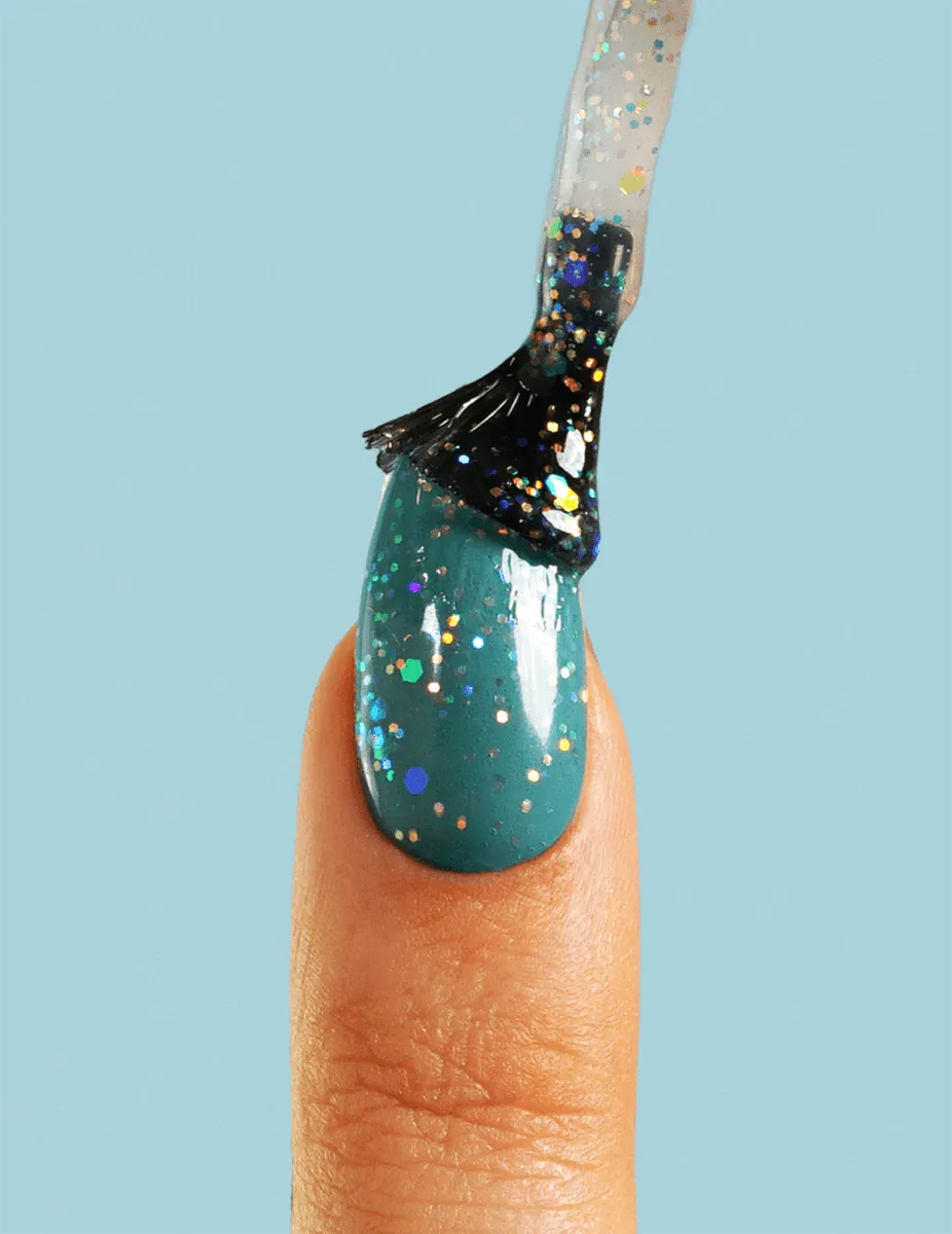 Le Mini Macaron Seashell gel-överl lack pärlglitter