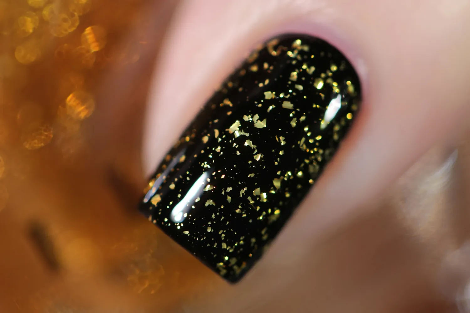 ILNP Karma topplack guldflakes transparent