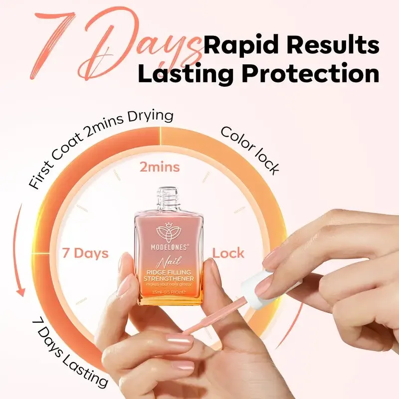 Modelones Red Brown nagelstärkare rödbrun ton med keratin