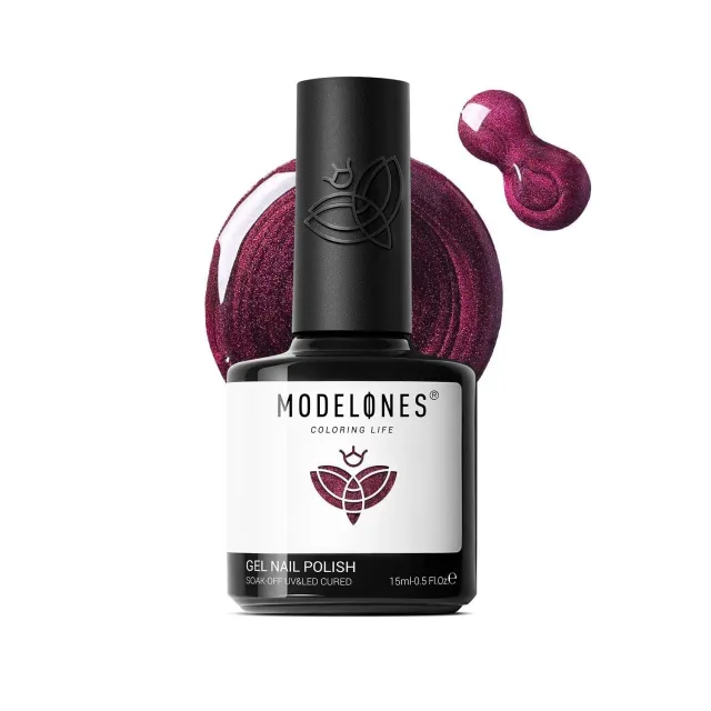 Modelones Amazing Scenery gellack shimmer röd 15ml