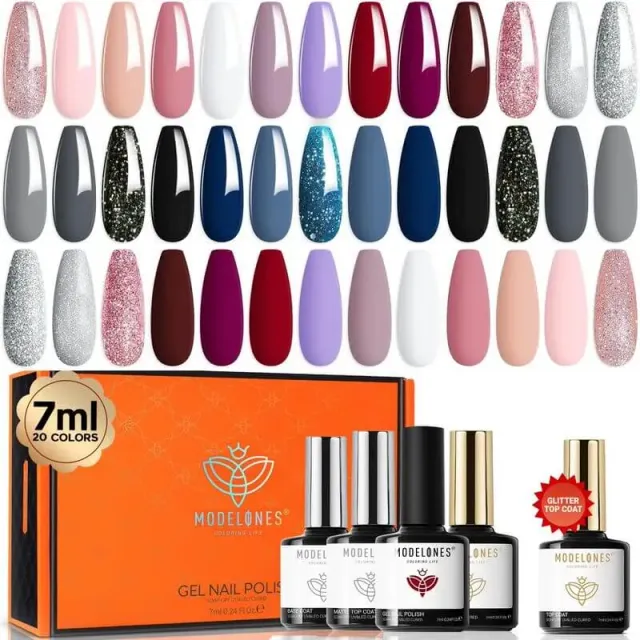 modelones Vibrant Bliss gellack set 20 färger