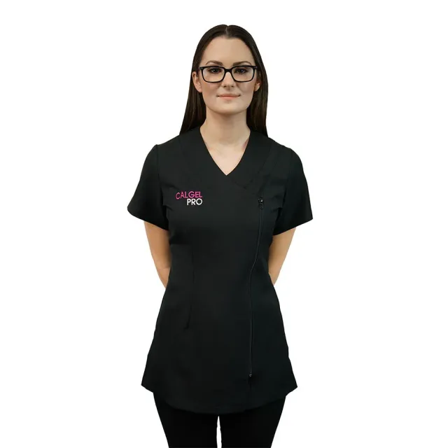 Iz Beauty Zip salongstunika svart slim fit