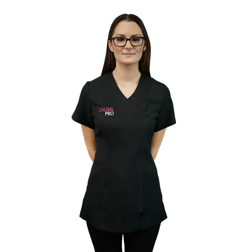 Iz Beauty Zip salongstunika svart slim fit