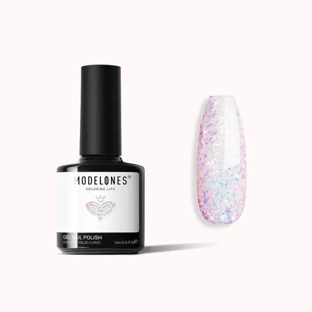 Modelones Inspire Opal gellack glitter 15 ml glans