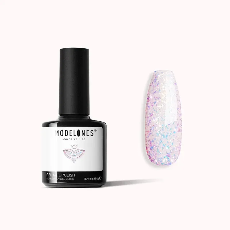 Modelones Inspire Opal gellack glitter 15 ml glans