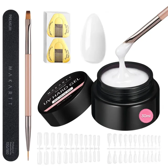 Makartt UV Hard Builder bygggel vit kit stark