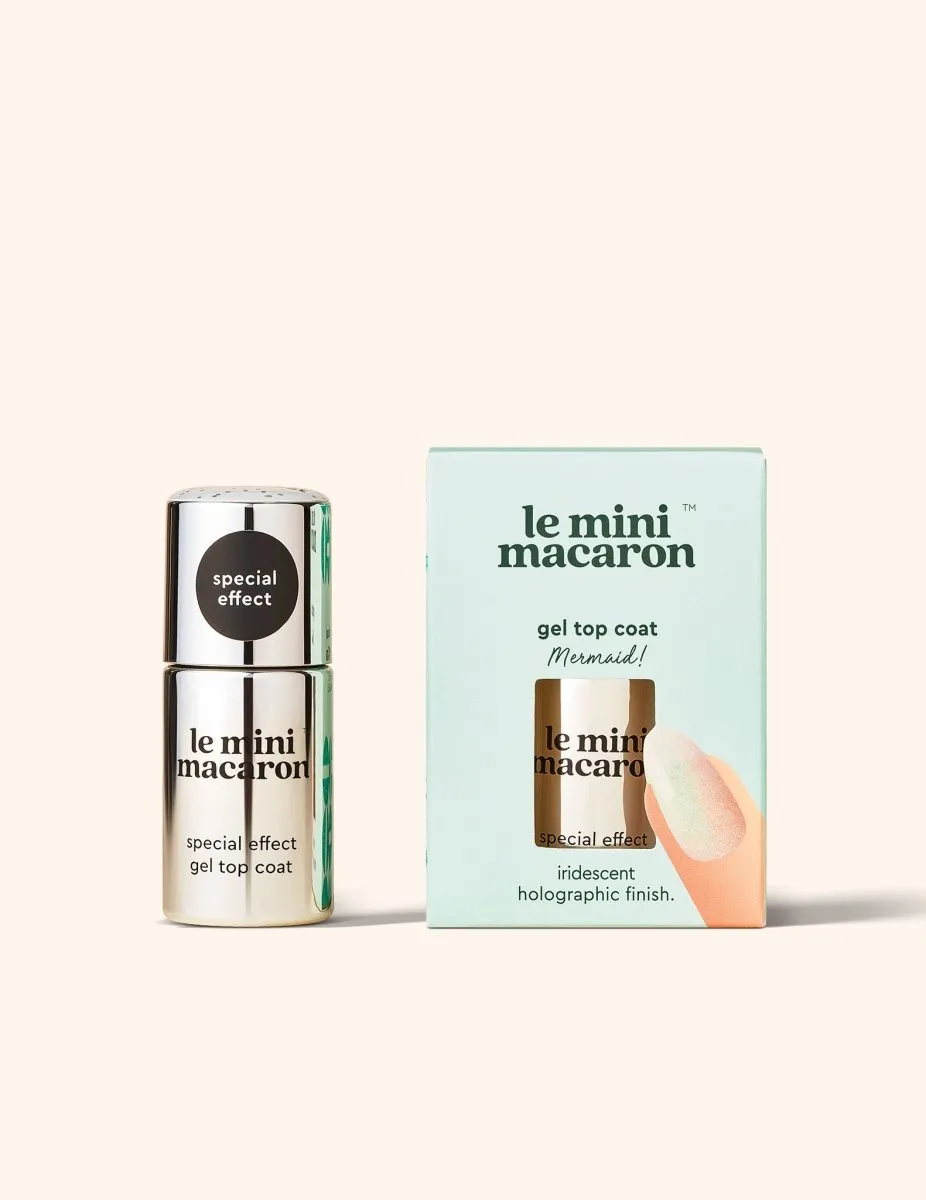 Le Mini Macaron Mermaid gel top coat iriserande