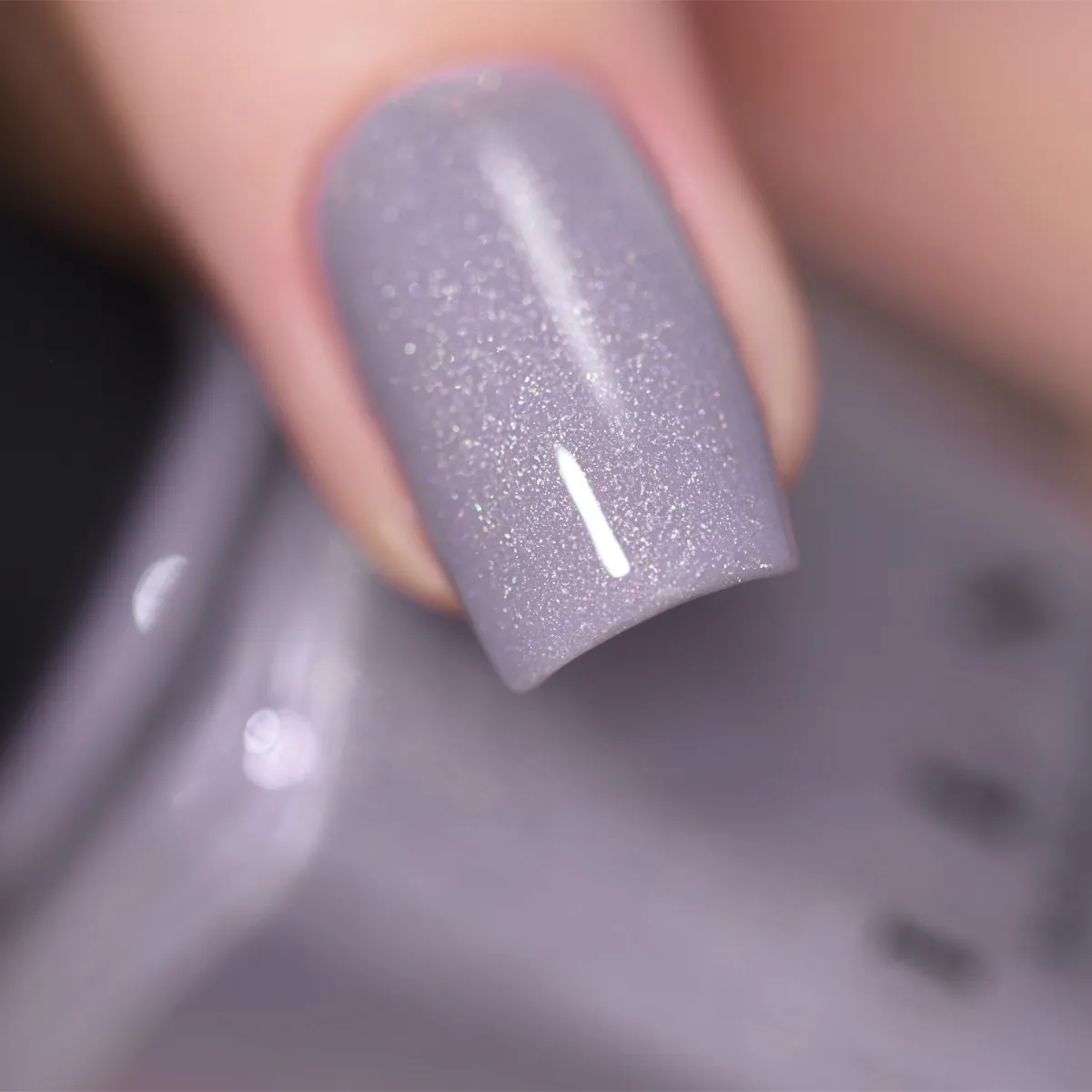 ILNP ASAP nagellack ljusblå creme holo